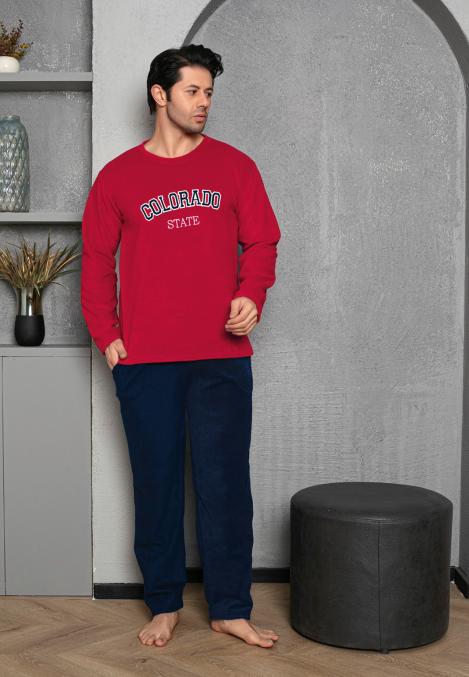 Pijama Barbat POLAR , Culoare Bordo ,Engros